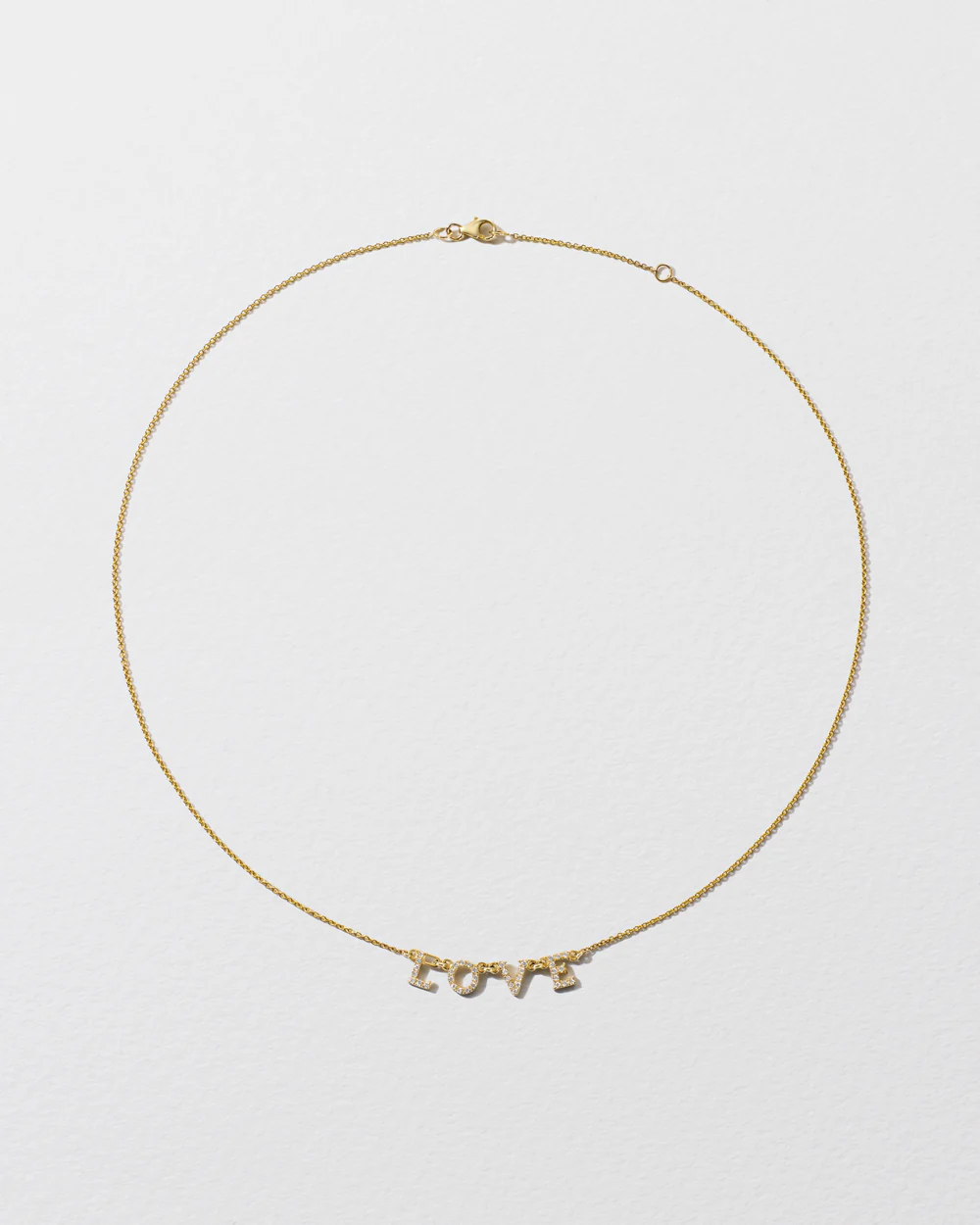 Diamond 'Love' Necklace - Image 3