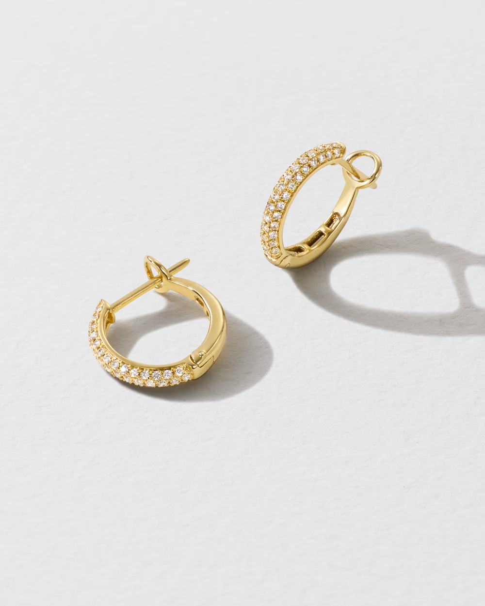 Diamond Pavé Hoop Earrings - Image 3