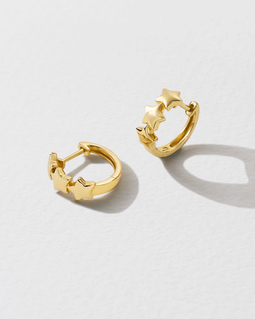 Gold Starry Night Hoop Earrings - Image 3