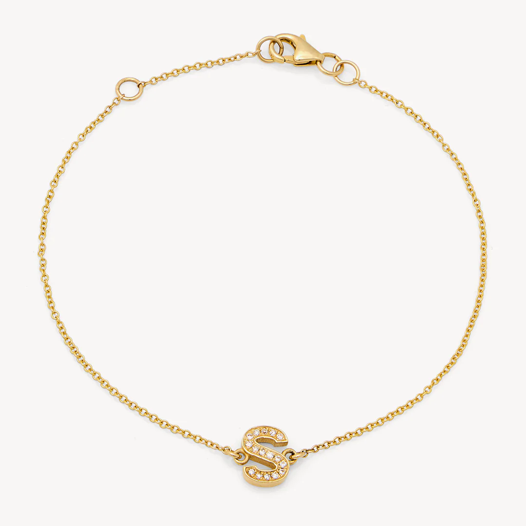 Personalised Diamond Letter Bracelet - Image 4
