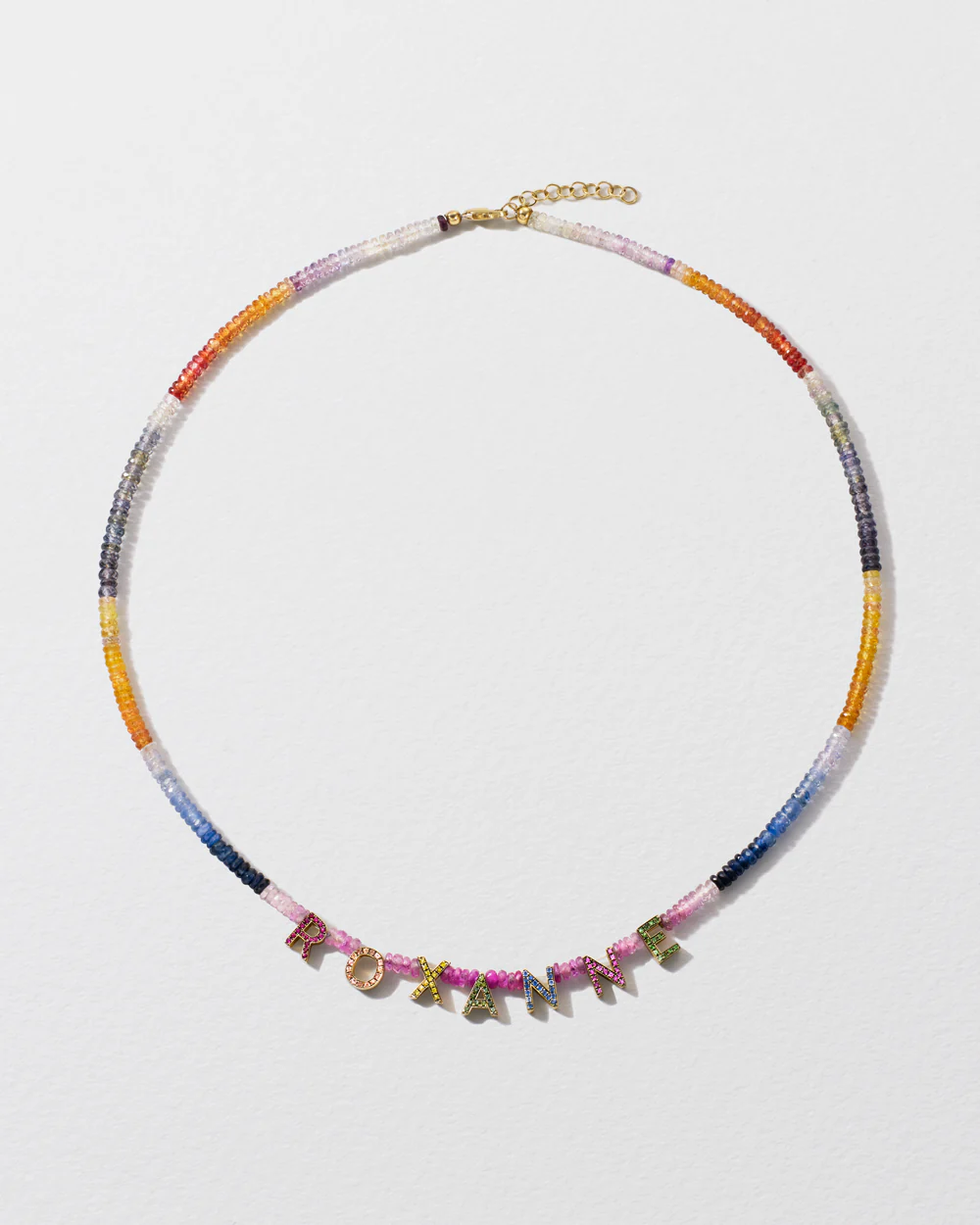 Personalised Rainbow Letter Beaded Necklace - Image 3