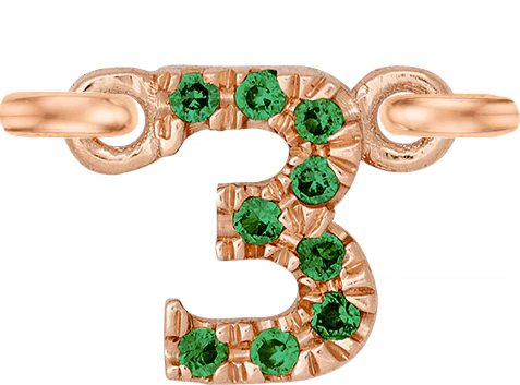 Rose Gold, Green Garnet Number - Image 6