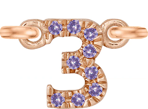 Rose Gold, Lilac Sapphire Number - Image 6