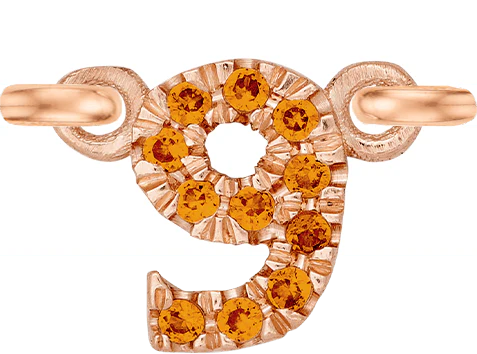 Rose Gold, Orange Sapphire Number - Image 12