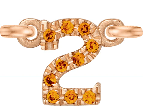 Rose Gold, Orange Sapphire Number - Image 5