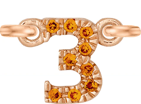 Rose Gold, Orange Sapphire Number - Image 6