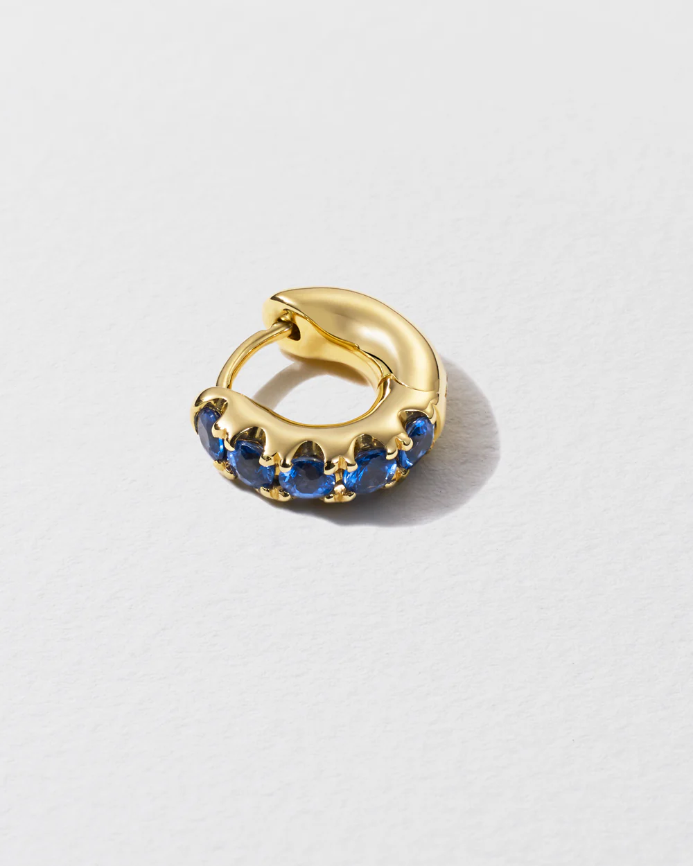 Super Duper Blue Sapphire Hoop Earring - Image 3