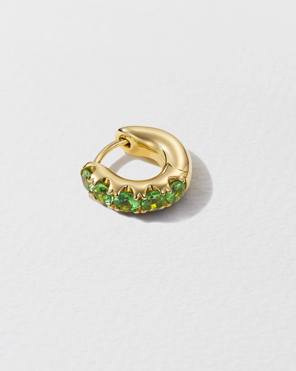 Super Duper Green Garnet Hoop Earring - Image 3