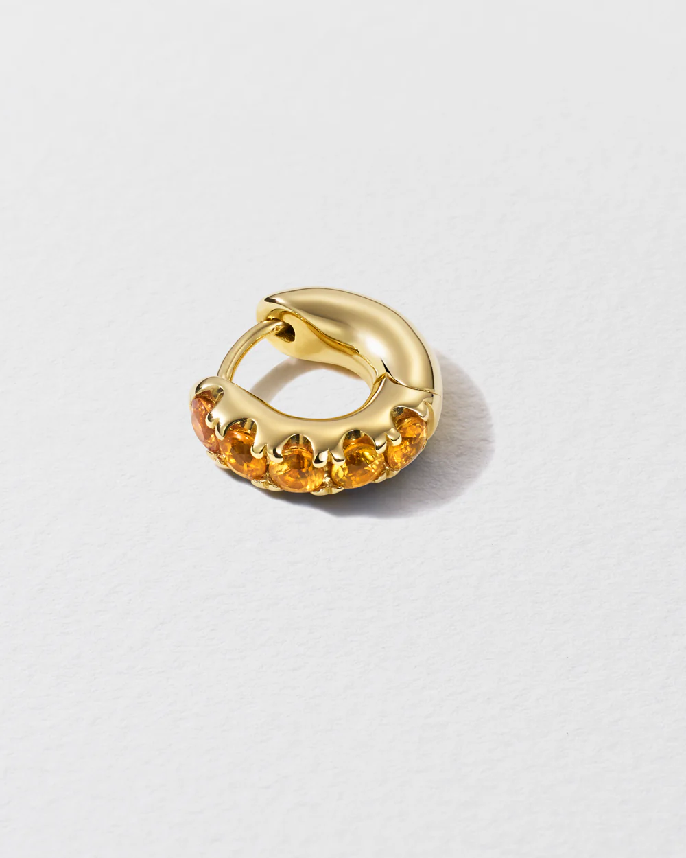 Super Duper Yellow Sapphire Hoop Earring - Image 3