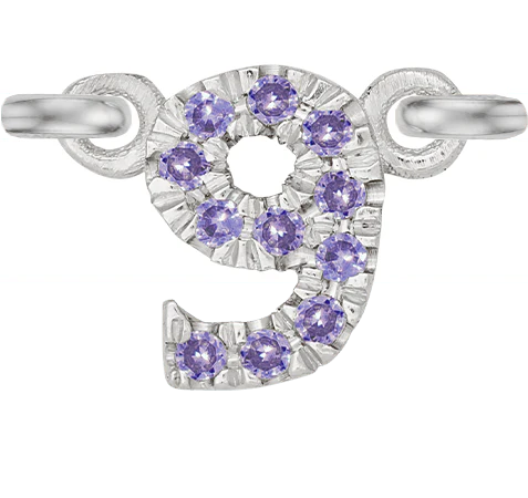 White Gold, Lilac Sapphire Number - Image 12