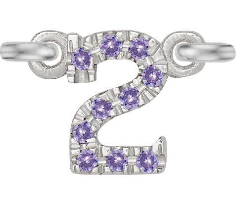 White Gold, Lilac Sapphire Number - Image 5