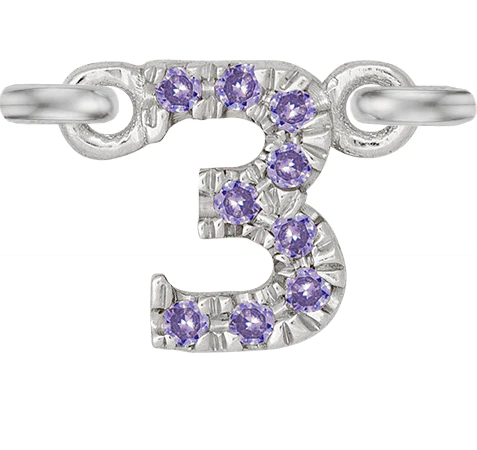 White Gold, Lilac Sapphire Number - Image 6
