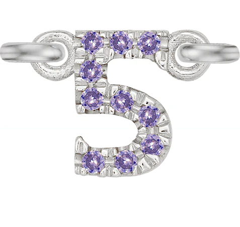 White Gold, Lilac Sapphire Number - Image 8
