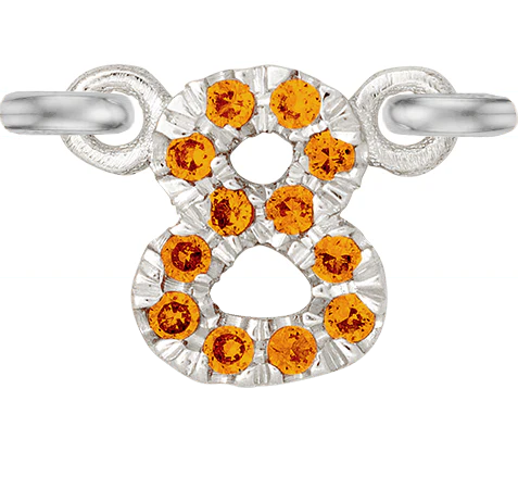 White Gold, Orange Sapphire Number - Image 5