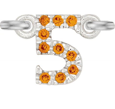 White Gold, Orange Sapphire Number - Image 8