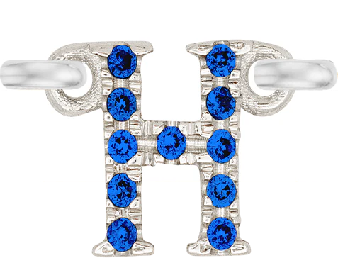 White Gold, Blue Sapphire Letter - Image 10