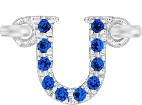 White Gold, Blue Sapphire Letter - Image 23