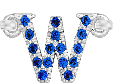 White Gold, Blue Sapphire Letter - Image 25