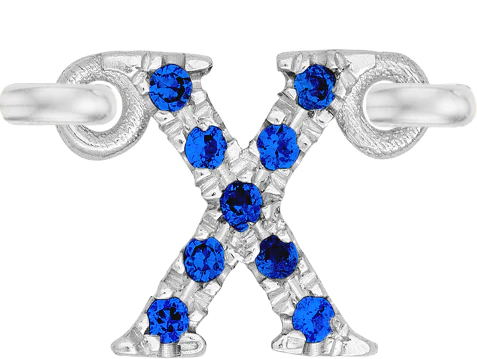 White Gold, Blue Sapphire Letter - Image 26