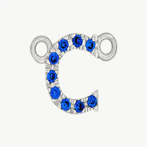 White Gold, Blue Sapphire Letter - Image 31