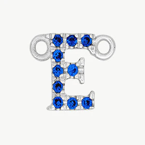 White Gold, Blue Sapphire Letter - Image 33