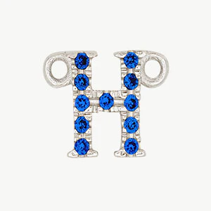 White Gold, Blue Sapphire Letter - Image 36