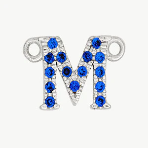 White Gold, Blue Sapphire Letter - Image 41