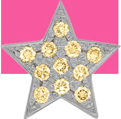 White Gold, Yellow Sapphire Charm Bead - Image 3