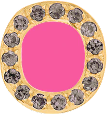 Yellow Gold, Brown Diamond Letter Bead - Image 15