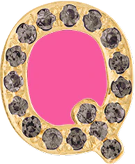 Yellow Gold, Brown Diamond Letter Bead - Image 17