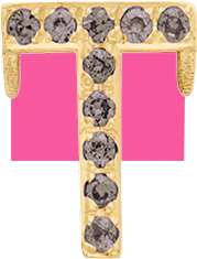 Yellow Gold, Brown Diamond Letter Bead - Image 20