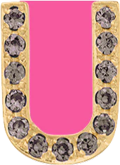 Yellow Gold, Brown Diamond Letter Bead - Image 21