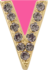 Yellow Gold, Brown Diamond Letter Bead - Image 22