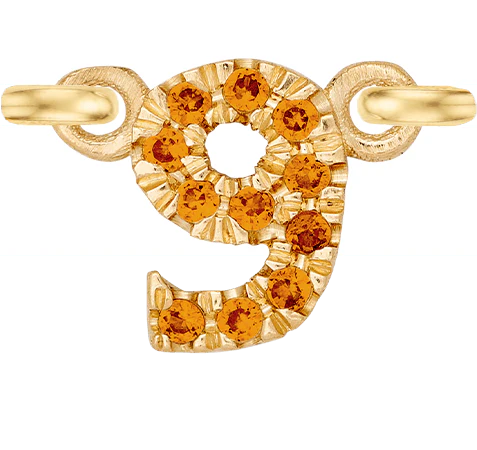 Yellow Gold, Orange Sapphire Number - Image 12
