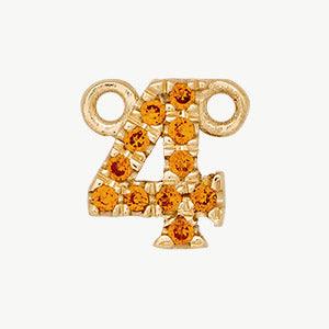 Yellow Gold, Orange Sapphire Number - Image 16