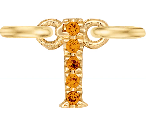 Yellow Gold, Orange Sapphire Number - Image 4