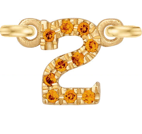 Yellow Gold, Orange Sapphire Number - Image 5