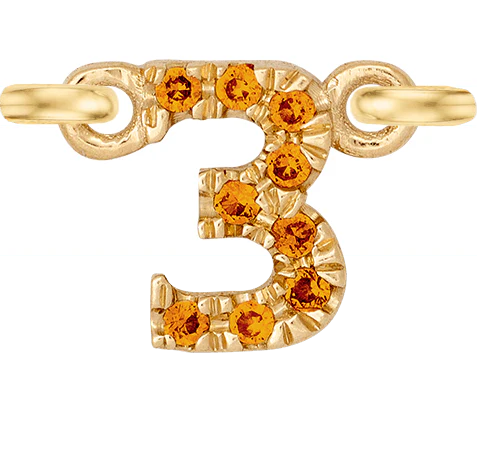 Yellow Gold, Orange Sapphire Number - Image 6