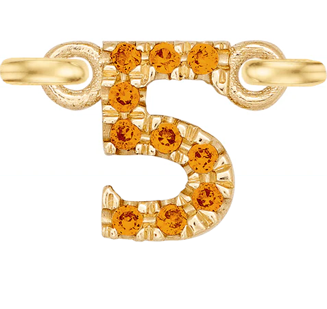 Yellow Gold, Orange Sapphire Number - Image 8