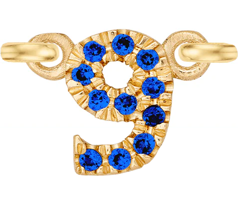 Yellow Gold, Blue Sapphire Number - Image 12