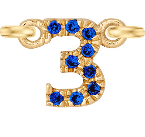Yellow Gold, Blue Sapphire Number - Image 6
