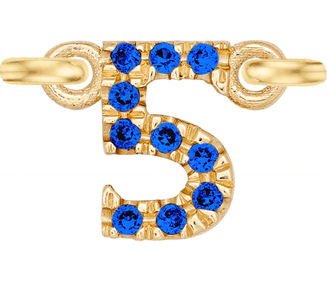 Yellow Gold, Blue Sapphire Number - Image 8