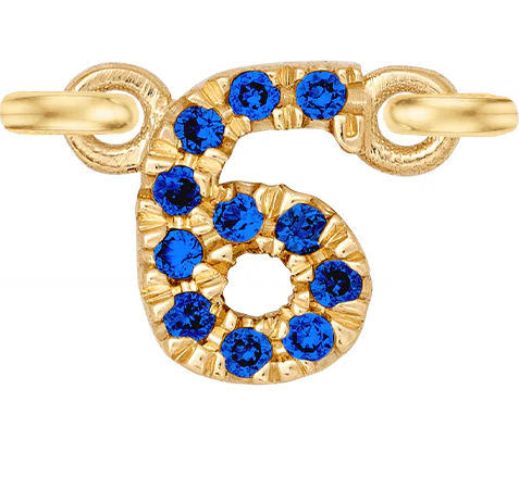 Yellow Gold, Blue Sapphire Number - Image 9