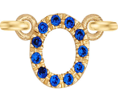 Yellow Gold, Blue Sapphire Letter - Image 17