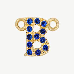 Yellow Gold, Blue Sapphire Letter - Image 30