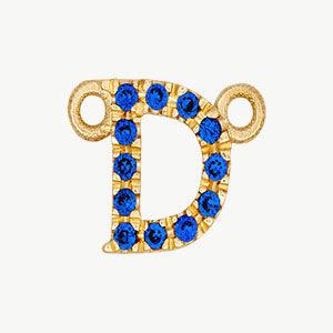 Yellow Gold, Blue Sapphire Letter - Image 32