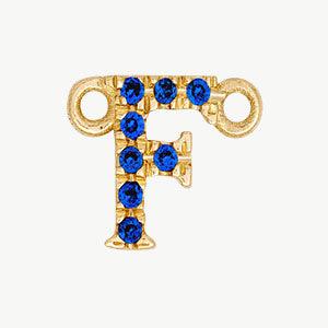 Yellow Gold, Blue Sapphire Letter - Image 34