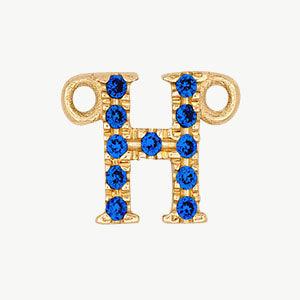 Yellow Gold, Blue Sapphire Letter - Image 36