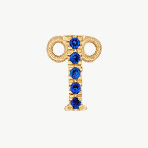 Yellow Gold, Blue Sapphire Letter - Image 37