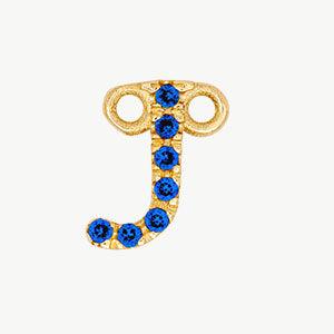 Yellow Gold, Blue Sapphire Letter - Image 38